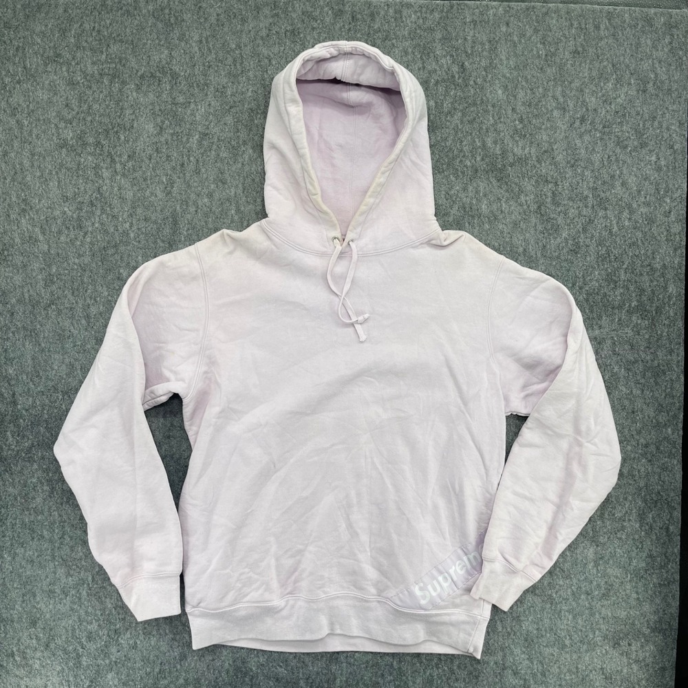 Supreme Hoodie Medium Purple Heavy Fleece Sweatshirt Corner Arc Logo